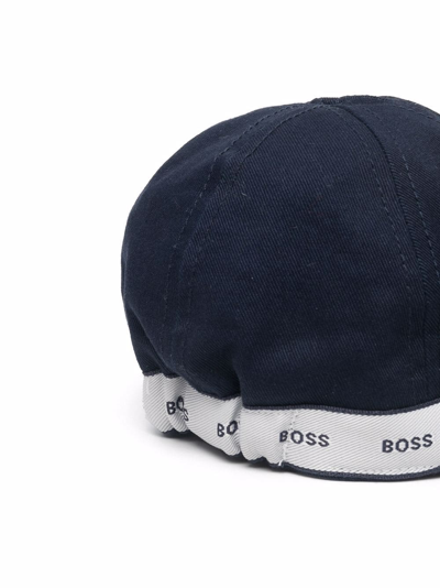 Shop Bosswear Logo Print Cap In Blue