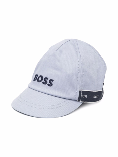 Shop Bosswear Logo Print Cap In Blue