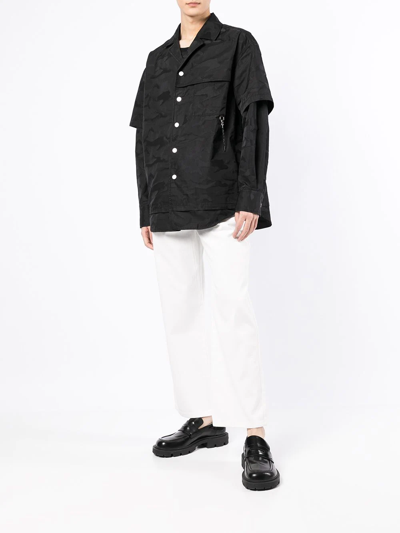 Shop Feng Chen Wang Lightweight Layered Long-sleeve Shirt In Black