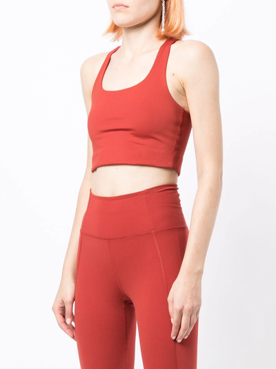 Shop Girlfriend Collective Paloma Sports Bra In Red