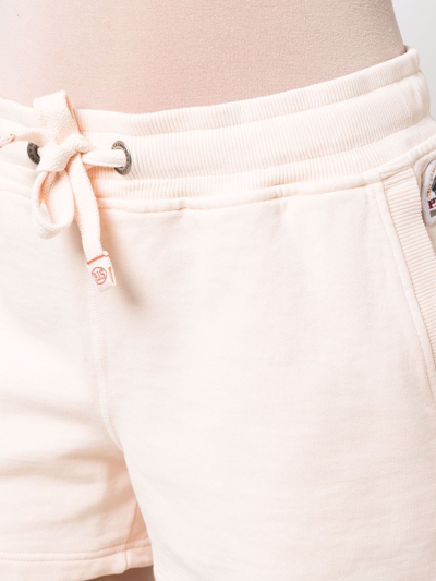Shop Parajumpers Drawstring Cotton Mini Shorts In Pink