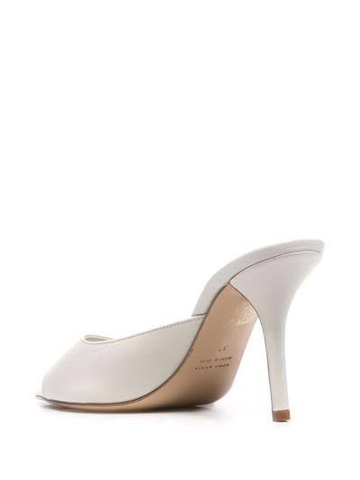 Gia Borghini Giaborghini Perni 04 Pointy Open Toe Mule In White