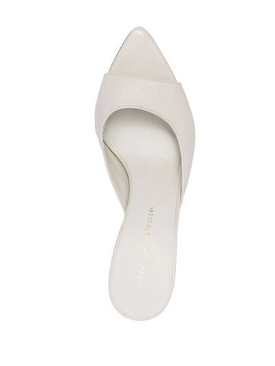 Gia Borghini Giaborghini Perni 04 Pointy Open Toe Mule In White