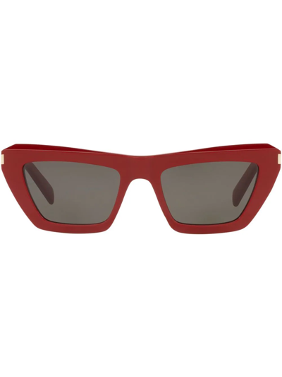 Shop Saint Laurent Cat-eye Sunglasses In Red