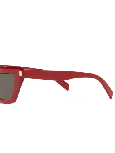 Shop Saint Laurent Cat-eye Sunglasses In Red