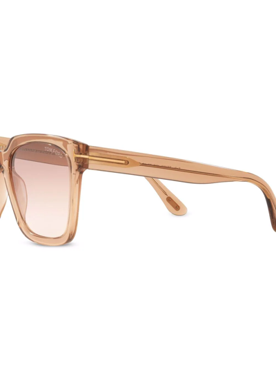 Shop Tom Ford Square-frame Sunglasses In Brown