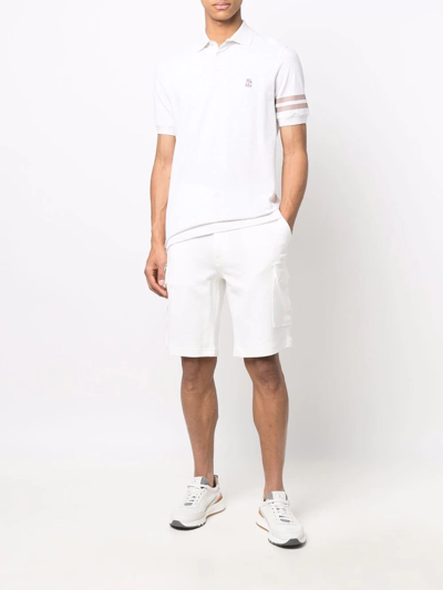 Shop Brunello Cucinelli Straight-leg Track Pants In White