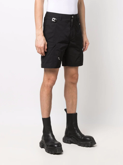 Heliot Emil Logo-plaque Bermuda Shorts In Black