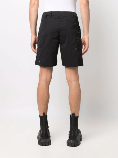 Heliot Emil Logo-plaque Bermuda Shorts In Black