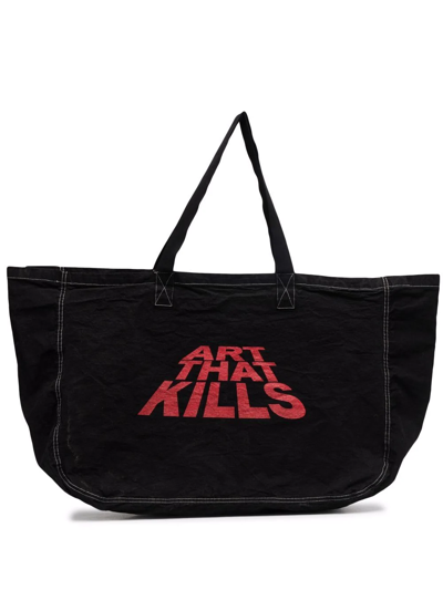 Shop Gallery Dept. 'art That Kills' Oversize Tote Bag In Black