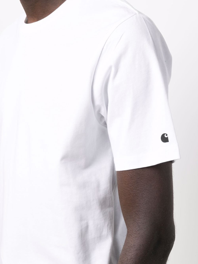 Shop Carhartt Base Short-sleeve T-shirt In White