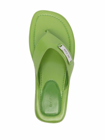 By Far Zizi Pistachio Gloss Grained Leathe In Green