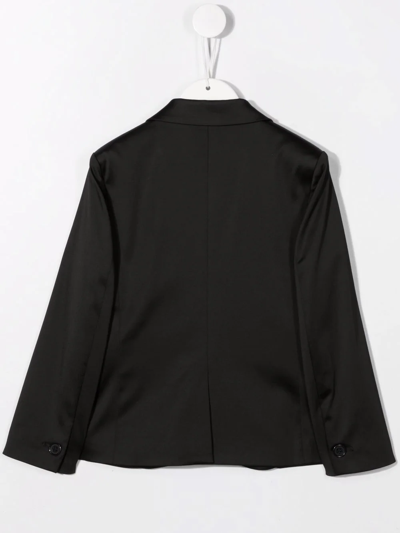 Shop Paolo Pecora Fitted Single-breasted Blazer In Black