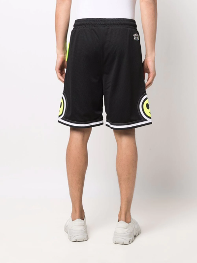 Shop Barrow Logo-print Mesh Shorts In Black