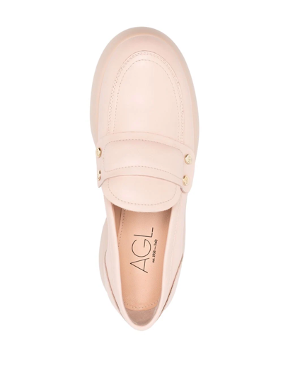 Agl Attilio Giusti Leombruni Puffy Moc Moccasin In Pink