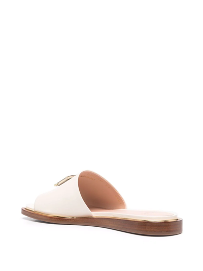 Bally 10mm Eloise Leather Slide Flats In Neutrals