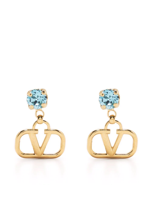 VETEMENTS V-logo stud earring - Gold