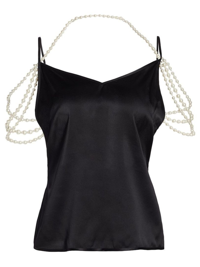 Shop Rosie Assoulin Pearl Camisole Top In Black