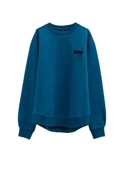 Shop Ader Error Chest Admore Logo Sweatshirt In Blue