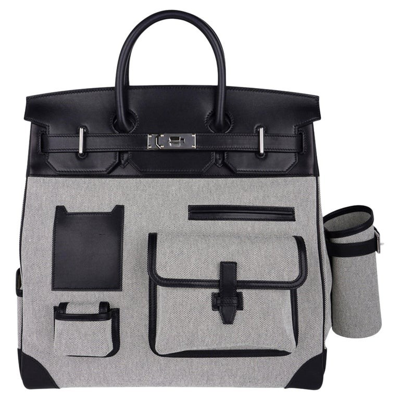 Hermes Birkin 40 HAC Etoupe Leather Bag
