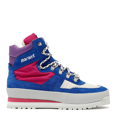 Shop Isabel Marant Multicolor Bannry High-top Sneakers In Blue