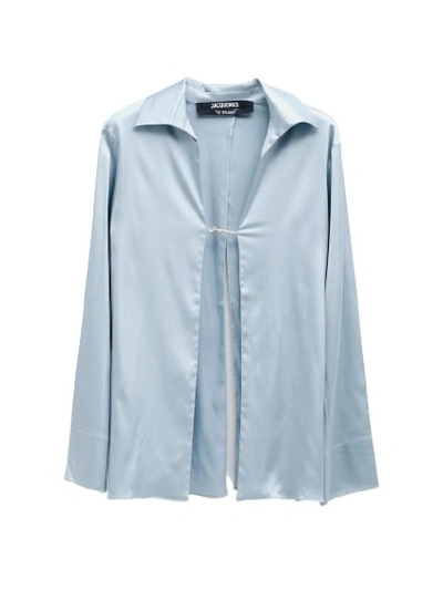 Shop Jacquemus La Chemise Notte Shirt In Blue