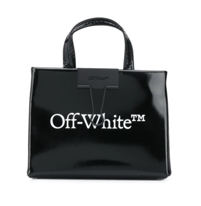 Shop Off-white Ladies Mini Binder Clip Tote Bag In N,a