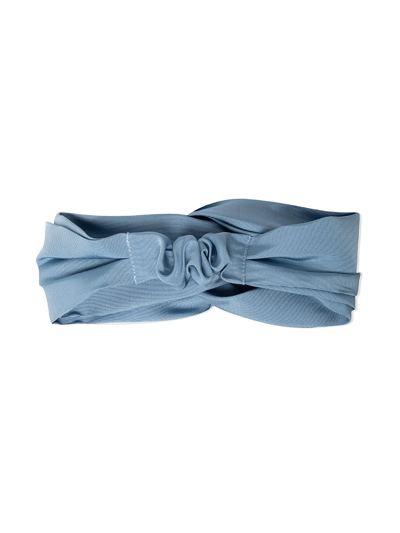Shop Jennifer Behr Novella Silk Faille Headband In Blue