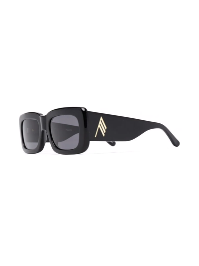 Shop Attico Marfa Rectangular Sunglasses In Black