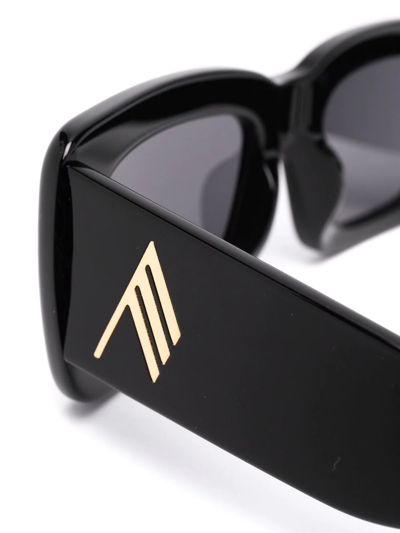 Shop Attico Marfa Rectangular Sunglasses In Black
