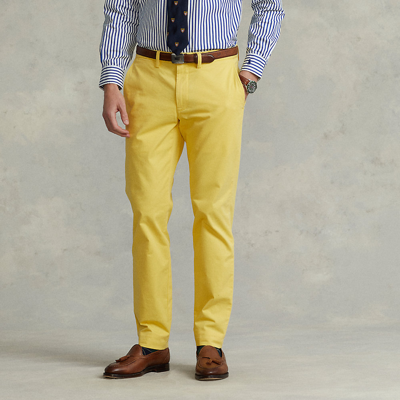 Shop Ralph Lauren Stretch Straight Fit Washed Chino Pant In Fall Yellow