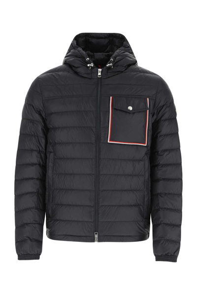 Shop Moncler Lihou Hooded Down Jacket In Blue