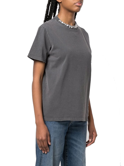 Shop Golden Goose Women's Grey Cotton T-shirt