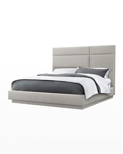 Shop Interlude Home Quadrant Queen Bed In Grey