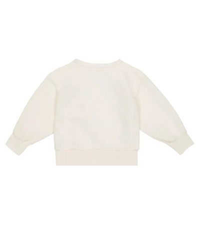 Shop The Animals Observatory Baby Bear Printed Cotton Sweatshirt In Cream