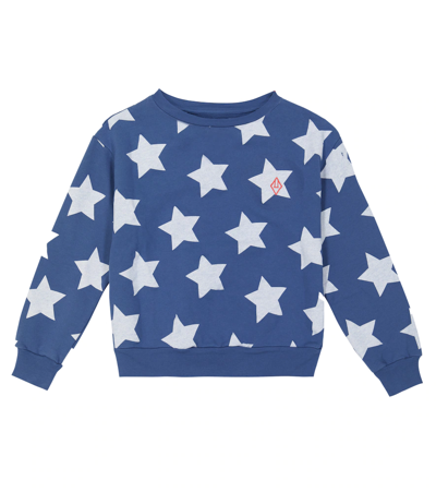 Shop The Animals Observatory Bear Star Cotton Jersey Sweatshirt In Blue