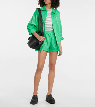 Shop The Frankie Shop Perla Shirt Jacket And Shorts Set In Kelly Green