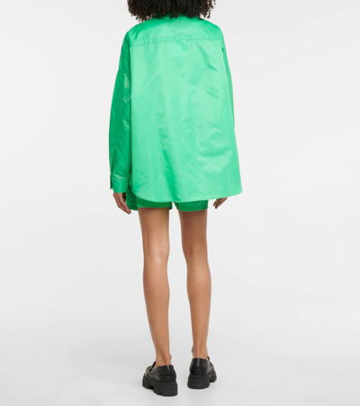 The Frankie Shop 'perla' Concealed Placket Oversized Shirt Jacket In Kelly Green
