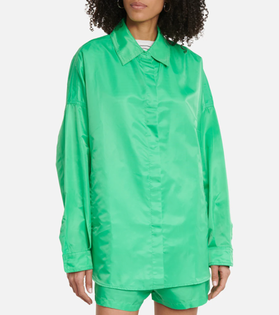 Shop The Frankie Shop Perla Shirt Jacket And Shorts Set In Kelly Green