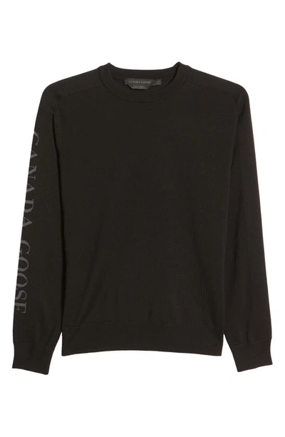 Shop Canada Goose Merino Wool Sweater In Black - Noir