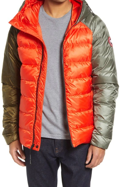 Shop Canada Goose Legacy Reversible 750-fill Down Jacket In Green/ Orange