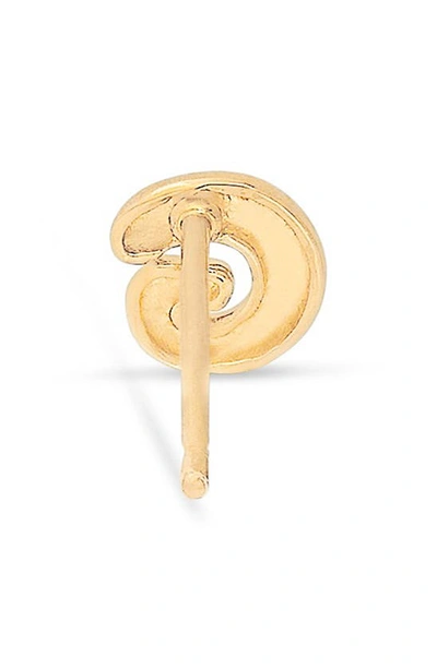 Stone And Strand Mini Bubble Initial Gold Stud Earring In Yellow Gold - G