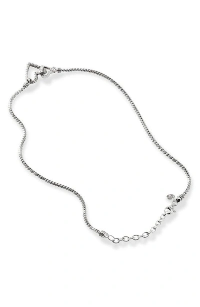 John Hardy Manah Interlocking Pavé Diamond Heart Necklace In Silver