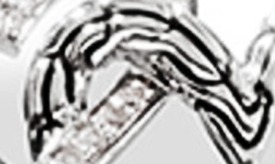 John Hardy Manah Interlocking Pavé Diamond Heart Necklace In Silver