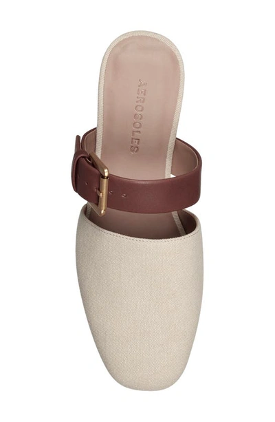 Shop Aerosoles Ibiza Canvas Mule In Stone Canvas