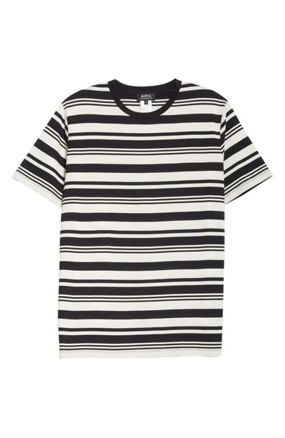 Shop Apc Gilbert Stripe T-shirt In Black