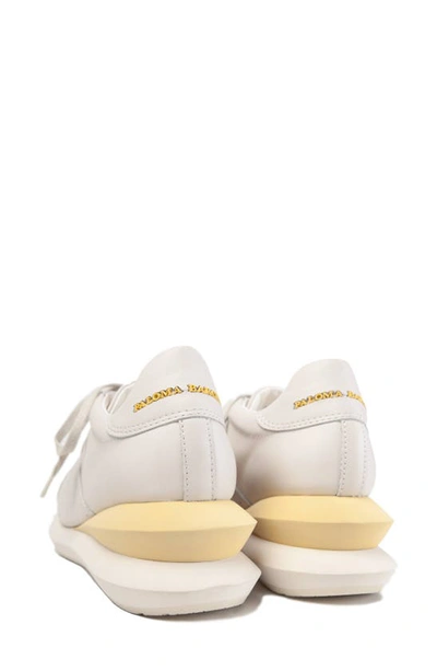 Shop Paloma Barceló Alenzon Wedge Sneaker In White/ Gesso-s.yellow