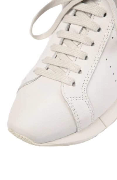 Shop Paloma Barceló Alenzon Wedge Sneaker In White/ Gesso-s.yellow