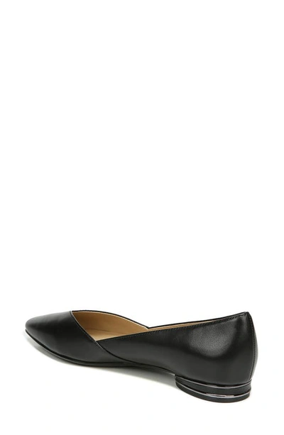 Shop Naturalizer Havana Pointed Toe Flat In Black Leather