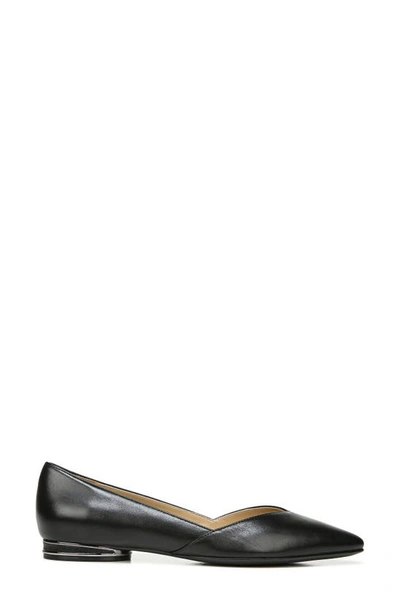 Naturalizer Havana Womens Pointed Toe Flats In Black Leather